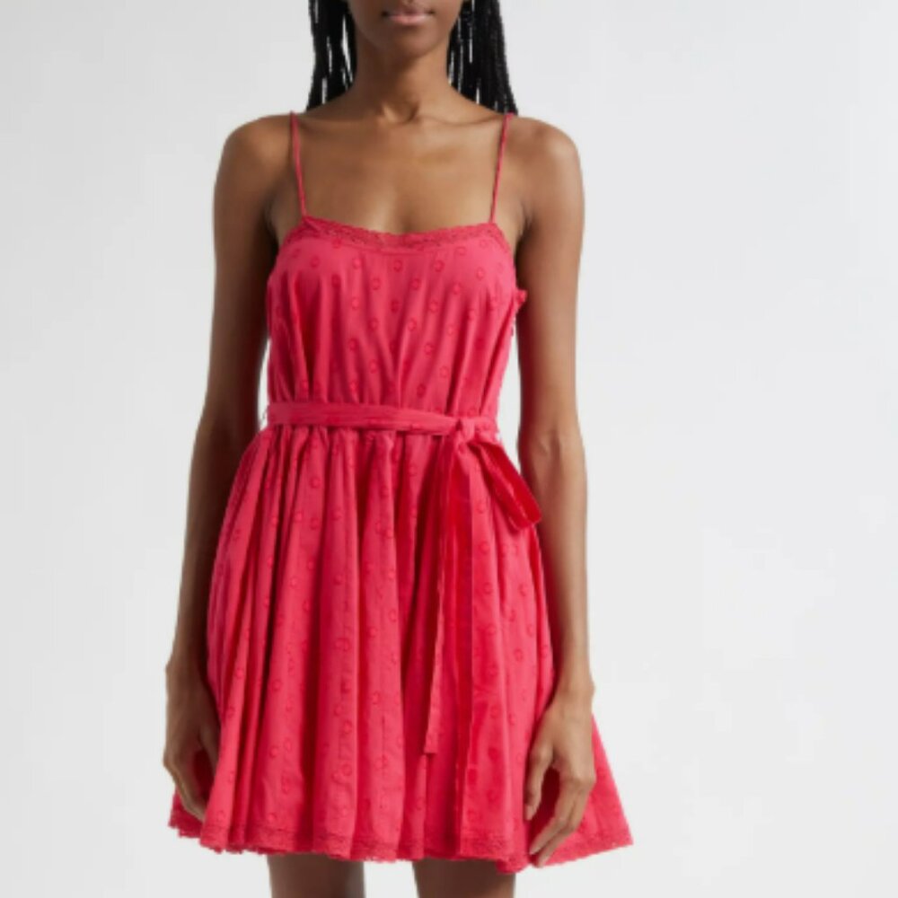 Ulla Johnson Beatriz Dot Jacquard Cotton Dress